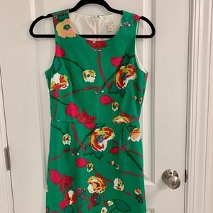 J. Crew green floral dress